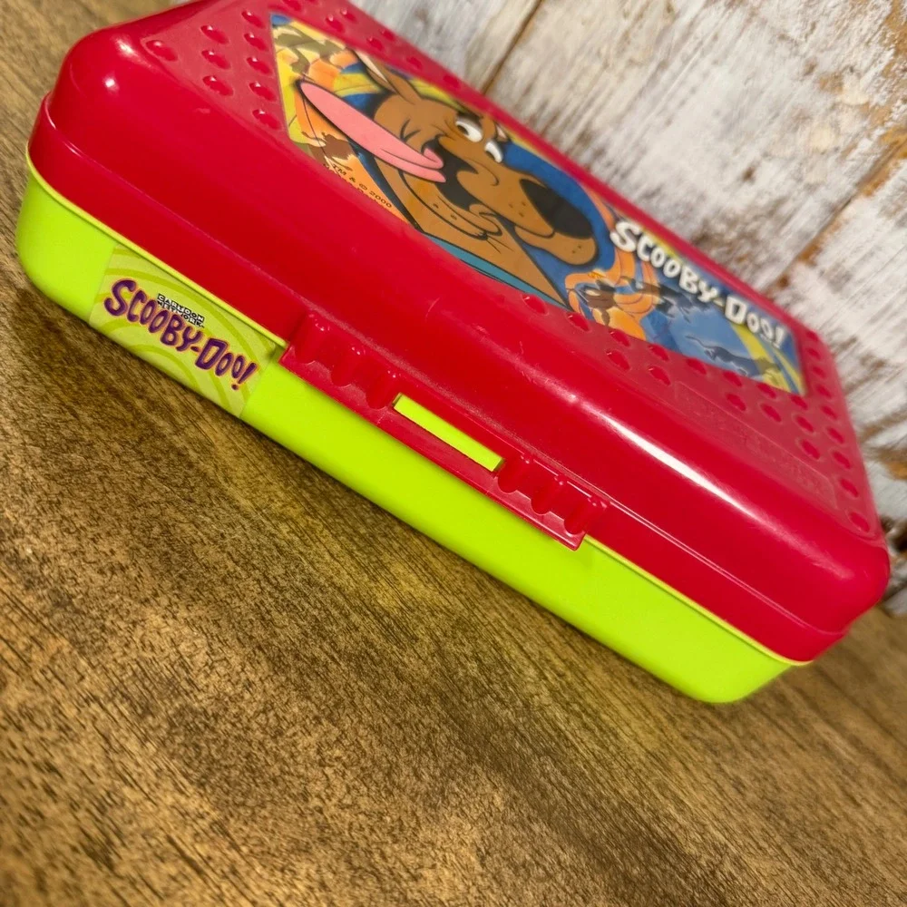 Vintage 2000 Scooby-Doo SpaceMaker Pencil Box Red Green Hanna-Barbera Y2K